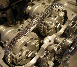 Before you replace a timing belt, chain or gear set on some engines, look up the timing reference marks.