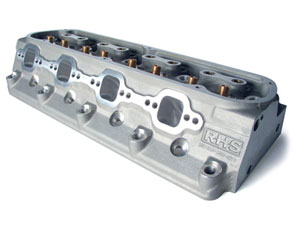 these small block ford heads from rhs feature hardened multi-angle intake and radiused exhaust valve seats. the heads are cast to provide smoother port-to-chamber transitions. the thick deck surface allows angle milling and provides increased rigidity to improve head gasket retention in boosted and nitrous applications. the refined water jacket reduces 