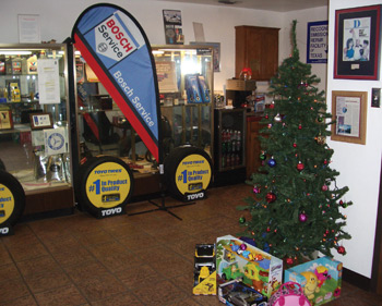 Over the years, Louden Motorcar Services has contributed to dozens of local charities. It’s a way that the company gives back to the ­community that has supported it. One philanthropic effort involved the company and employees purchasing toys for underprivileged children.