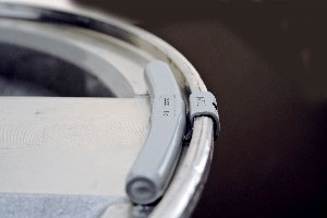 lead-free wheel weights are less malleable and are not forgiving when applied to flange styles for which they are not designed, so greater importance must be placed on using the right product for the right application. (pictured here is a plombco weight)