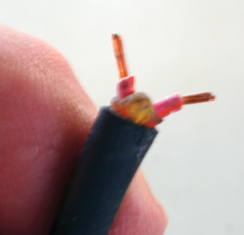 Strategy-based diagnostics was required to locate and test this Y-type wiring splice. Only two of the three wires demonstrated continuity. 