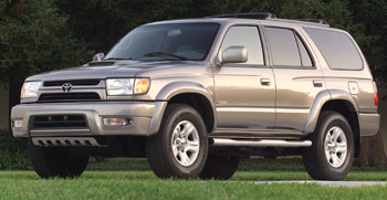 The 2002 Toyota 4-Runner equipped with the 3.4L V6 engine and automatic transmission. 