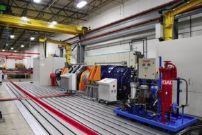The Test Bench with gearboxes in place for its first test run. Photo credit: ZF Services, LLC.