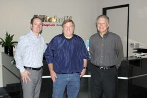 Photo attached: Nick DiVerde, senior director of marketing, Mitchell 1 (left); and Dave Ellingen, president of Mitchell 1 (right), welcome Jeff Knapp to Mitchell 1.