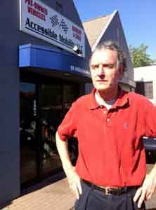Chris Canavan, owner of Greenwich Automotive Services, stands outside his business, which is now located in Port Chester, NY. A former manager pleaded guilty Thursday, June 2, 2011, in connection with the embezzlement of more than $600,000 from the business between 2005 and 2008. Photo: Frank MacEachern / Greenwich Time.