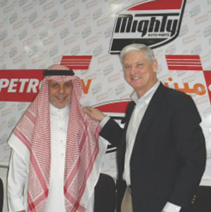 Samir Nawar, president and CEO of Petromin Corp. and Ken Voelker, president and CEO of Mighty Distributing System.